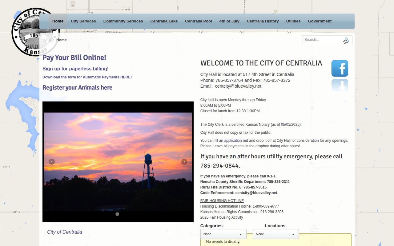 Centralia city public safety routing to Nemaha County Sheriff